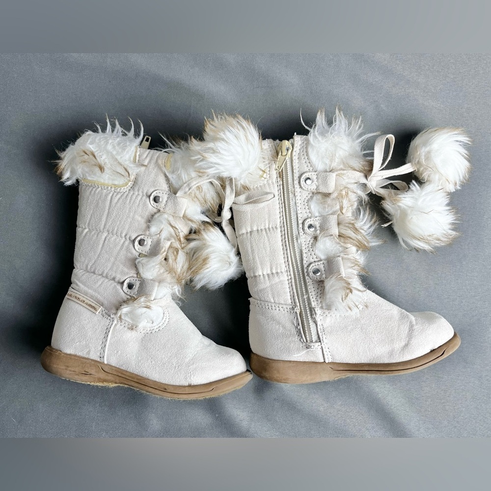 GUC US POLO ASSN. Toddler Girl Faux Fur Boots Size 6M